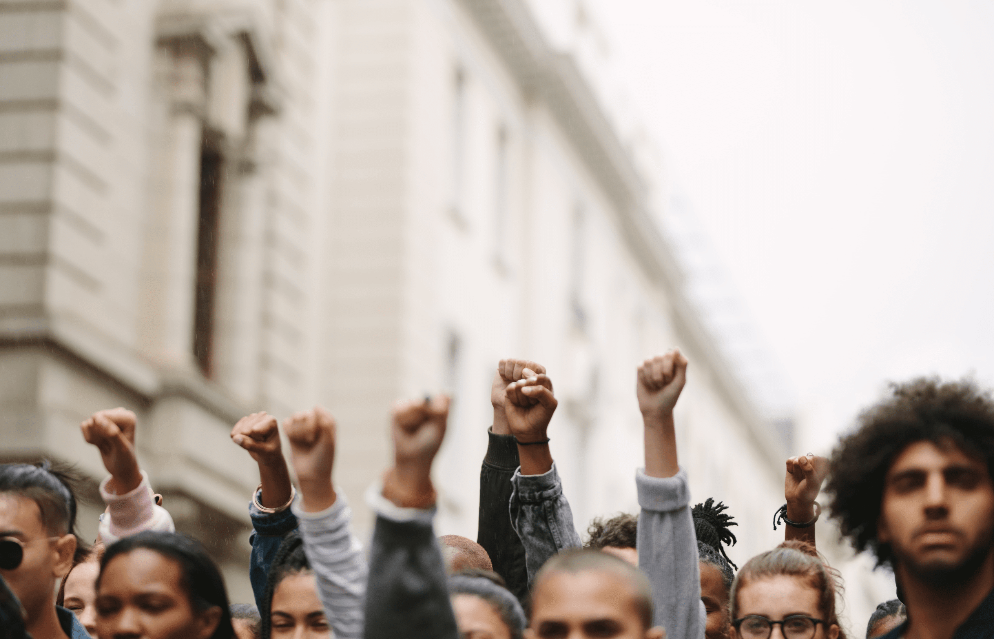 People protesting representing Mental Health advocacy