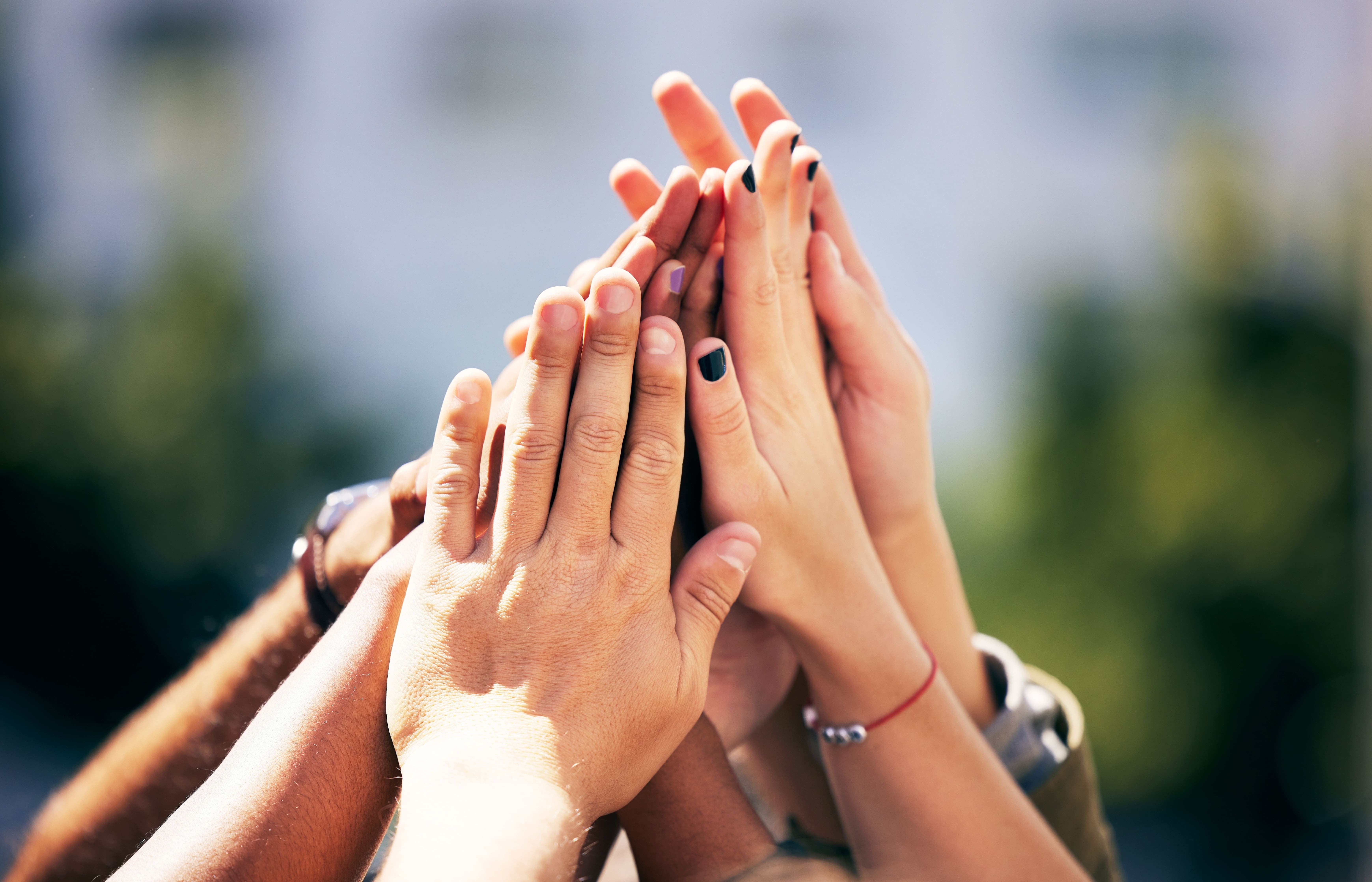 Hands Together representing Mental Health advocacy