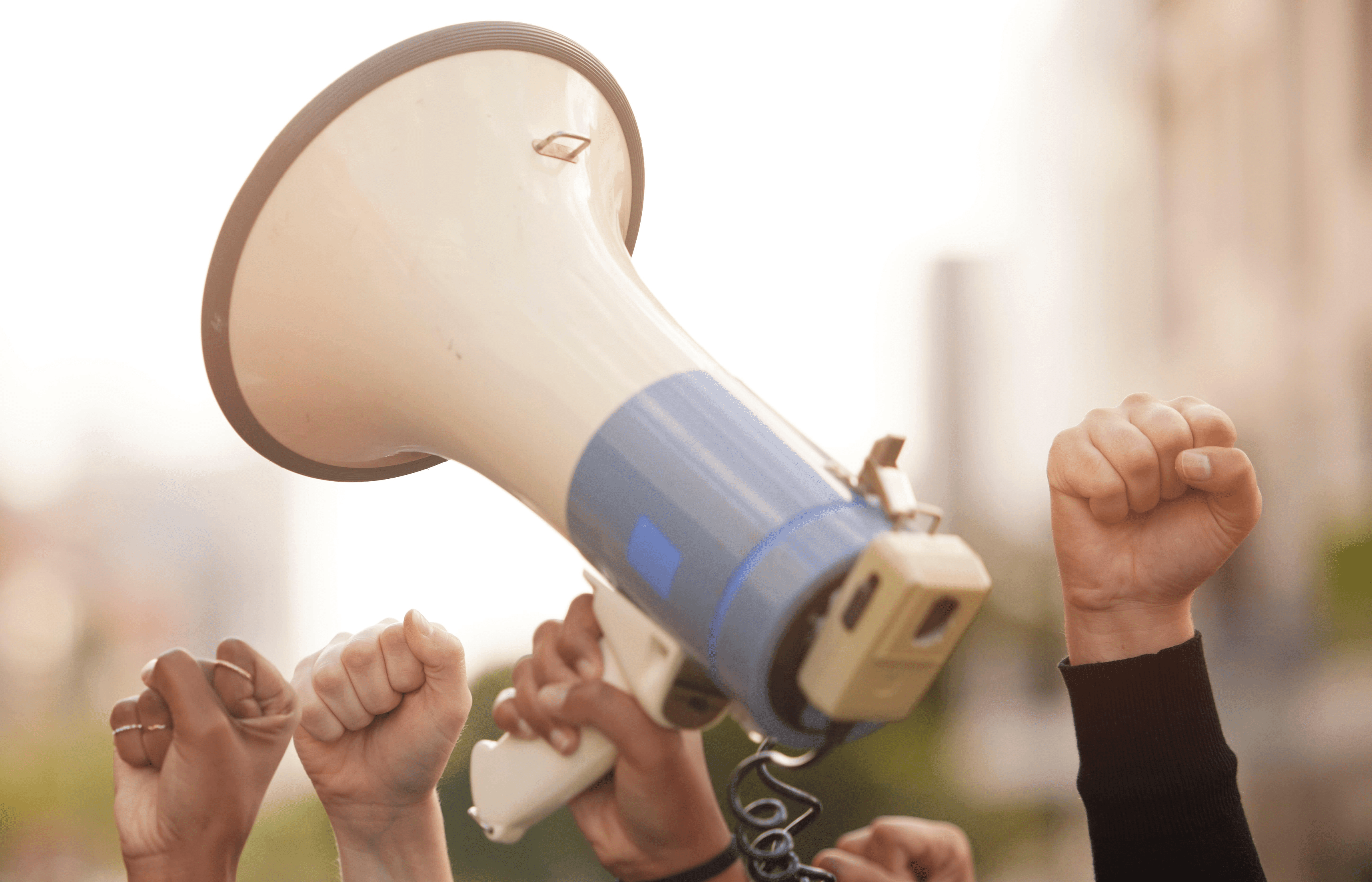 Megaphone representing mental health advocacy